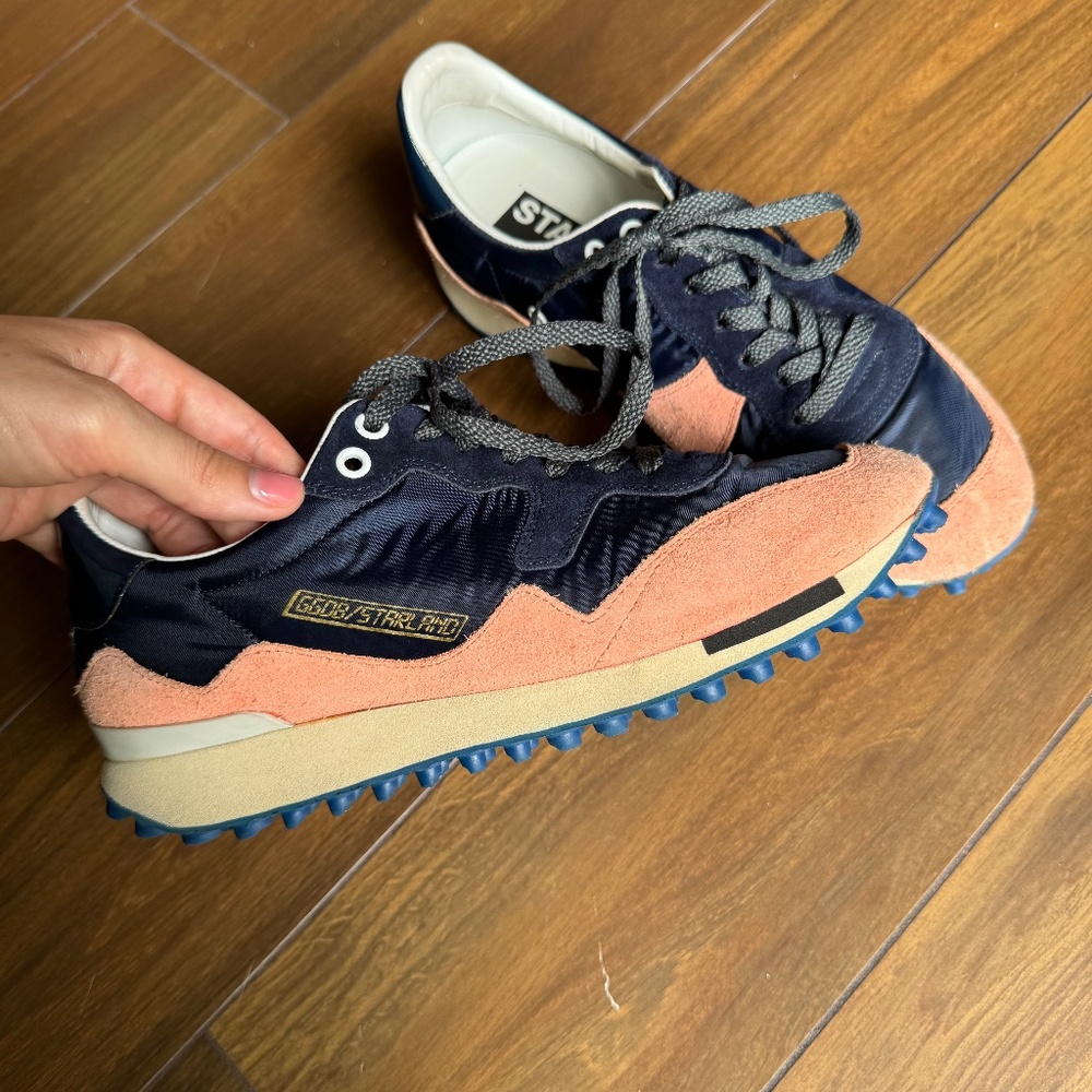 Golden Goose Starland Blue/Pink Suede Women's 39